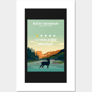 Rocky Mountain National Park One Star Review Subpar Travel Poster Posters and Art